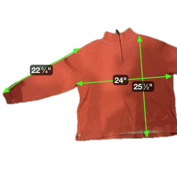 Jos. A. Bank Rust Brown 1/4 Zip Cotton Pullover Sweater Men Large Casual Classic - Picture 6 of 6